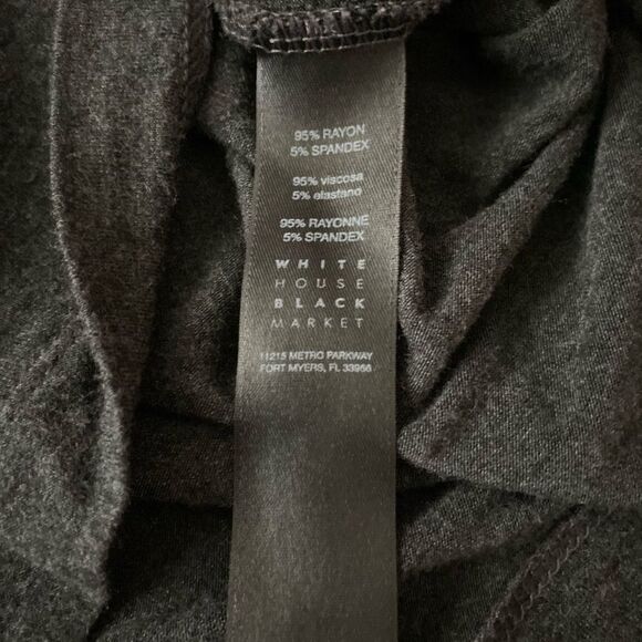 WHBM Grey Long Sleeve Slip-On Top - Picture 7 of 8